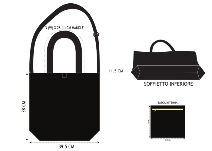 Borsa Scuola Labodif - dimensioni